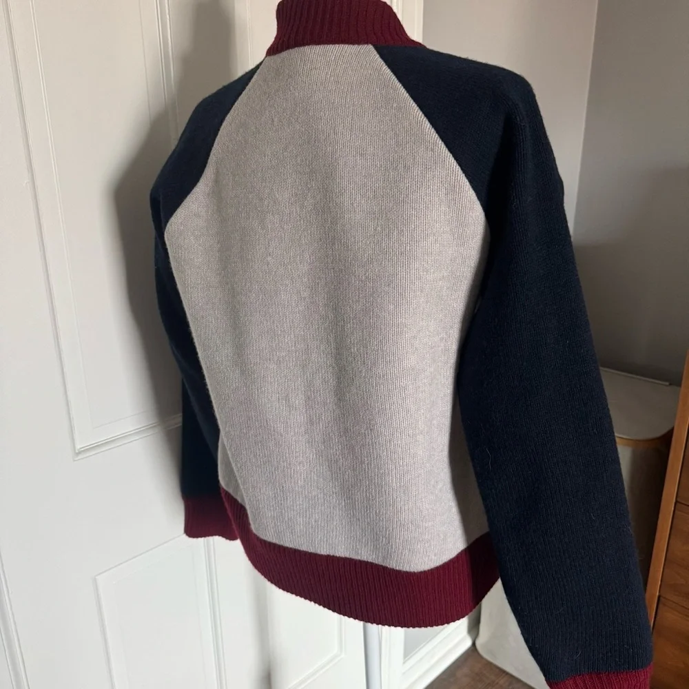 J CREW Wool Varsity Style Sweater Jacket - Picture 4 of 7